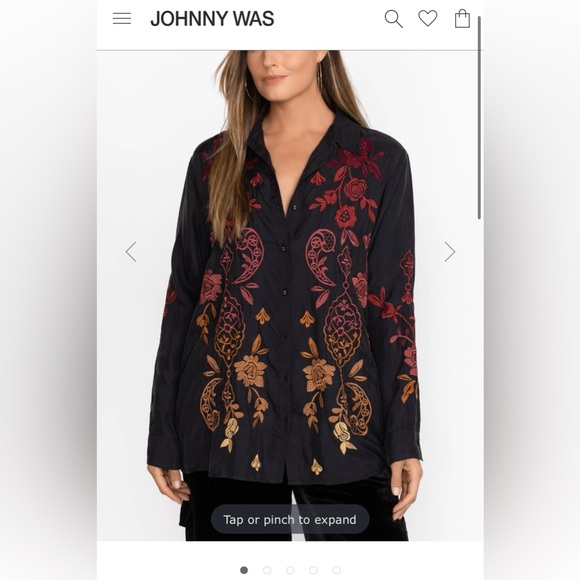 Johnny Was Kiana Ribbon Detail Shirt - Picture 5 of 6